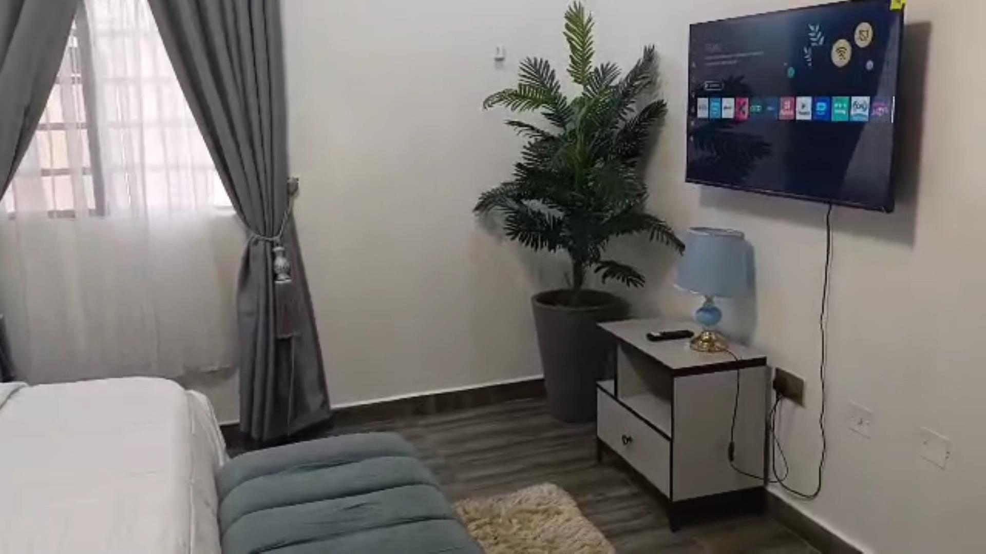 television view of the bedroom upstairs